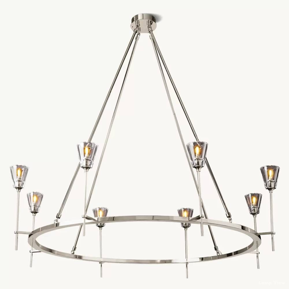 Torche Classic Glass Round Chandelier 58"
