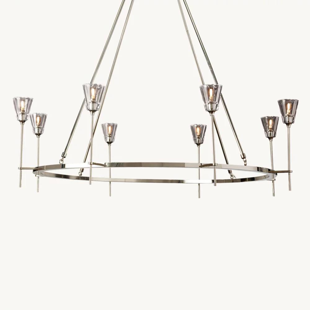 Torche Classic Glass Round Chandelier 58"
