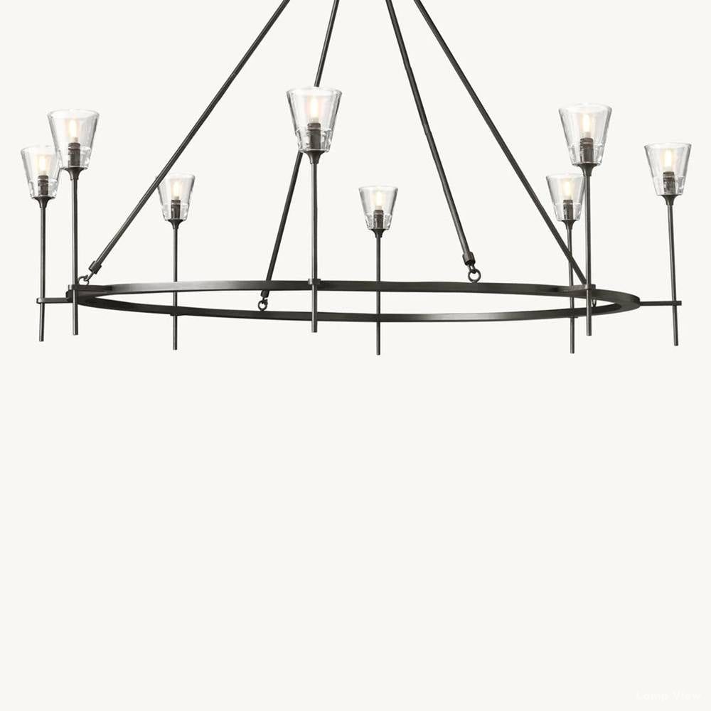 Torche Classic Glass Round Chandelier 58"