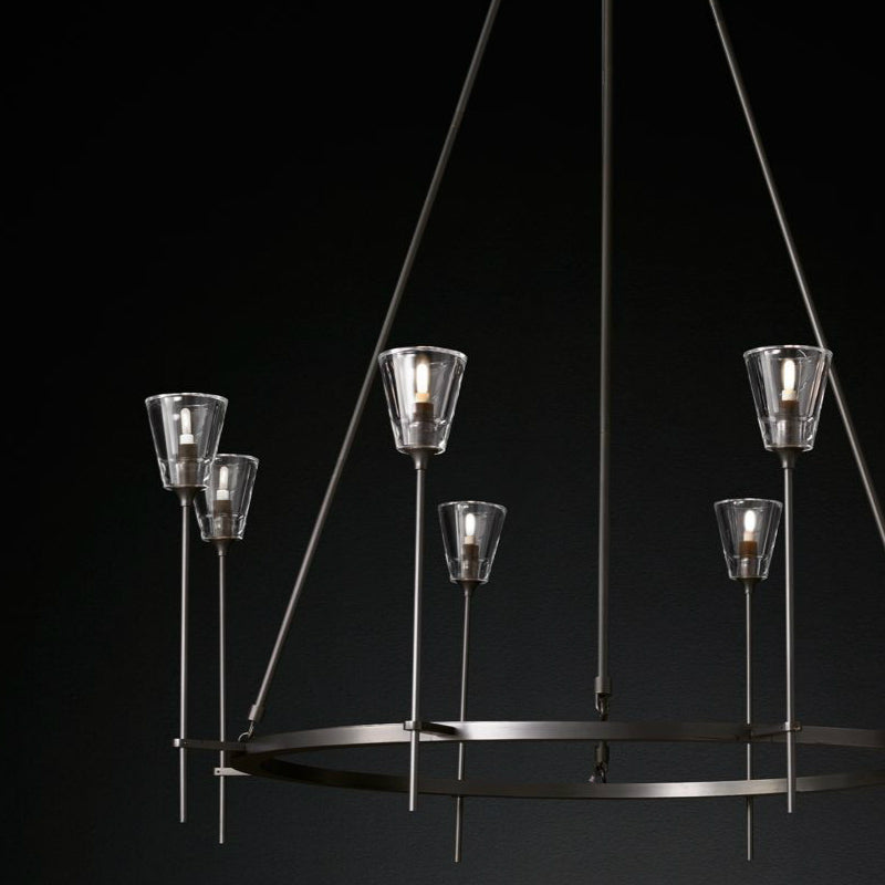 Torche Classic Glass Round Chandelier 58"