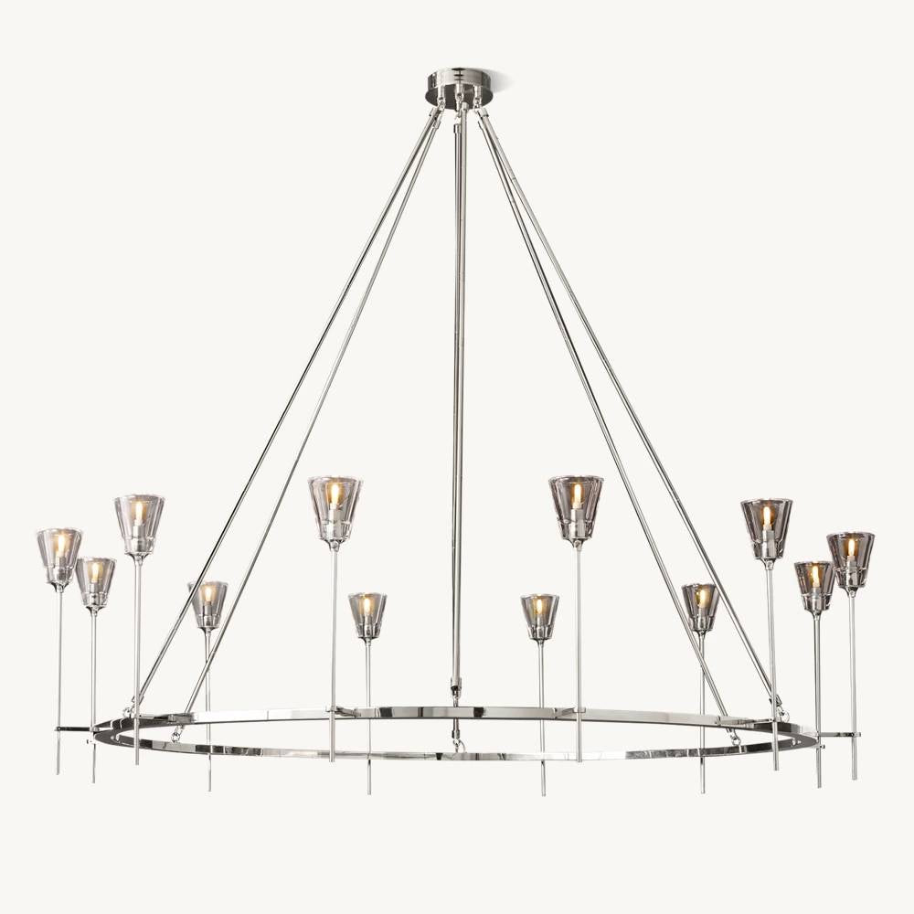 Torche Round Chandelier 70"