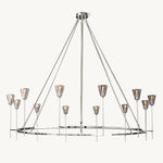 Torche Classic Glass Round Chandelier 70"