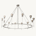 Torche Classic Glass Round Chandelier 70"