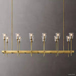 Torche Classic Glass Rectangular Chandelier 54"
