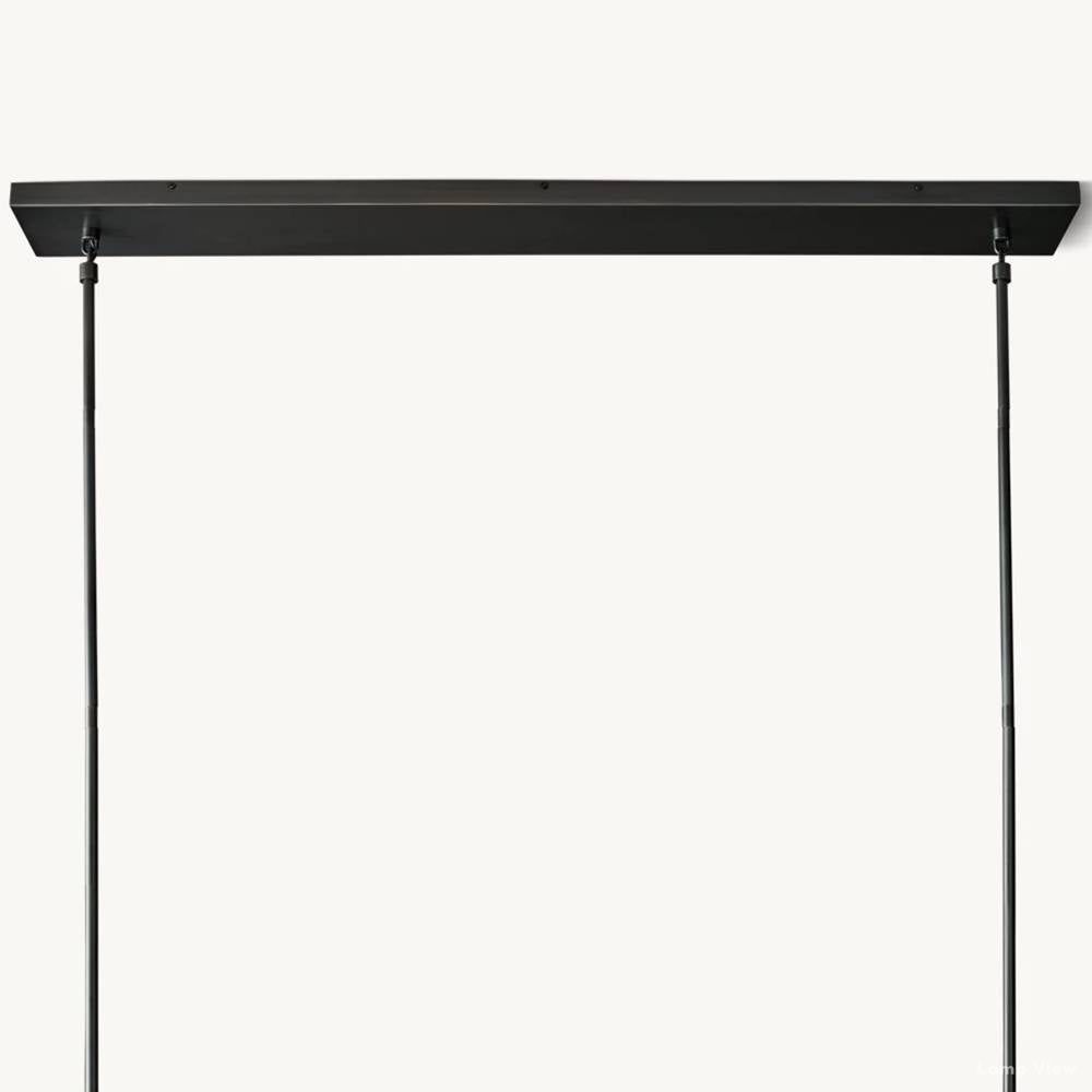 Torche Classic Glass Rectangular Chandelier 54"