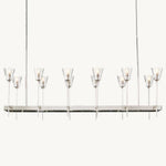 Torche Classic Glass Rectangular Chandelier 54"