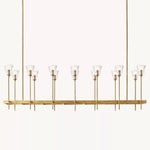 Torche Classic Glass Rectangular Chandelier 67"