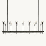 Torche Classic Glass Rectangular Chandelier 67"