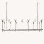 Torche Classic Glass Rectangular Chandelier 67"