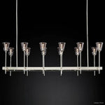 Torche Classic Glass Rectangular Chandelier 54"