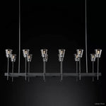 Torche Classic Glass Rectangular Chandelier 54"