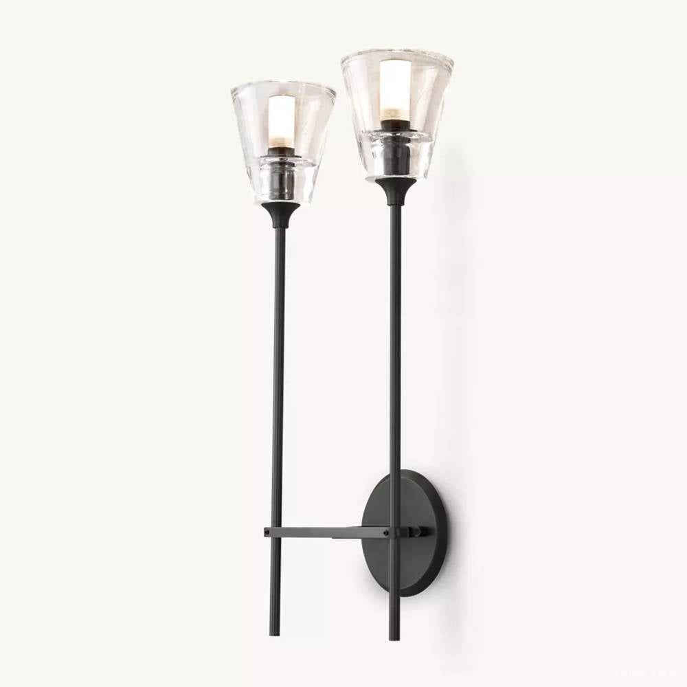 Torche Classic Glass Double Wall Sconce