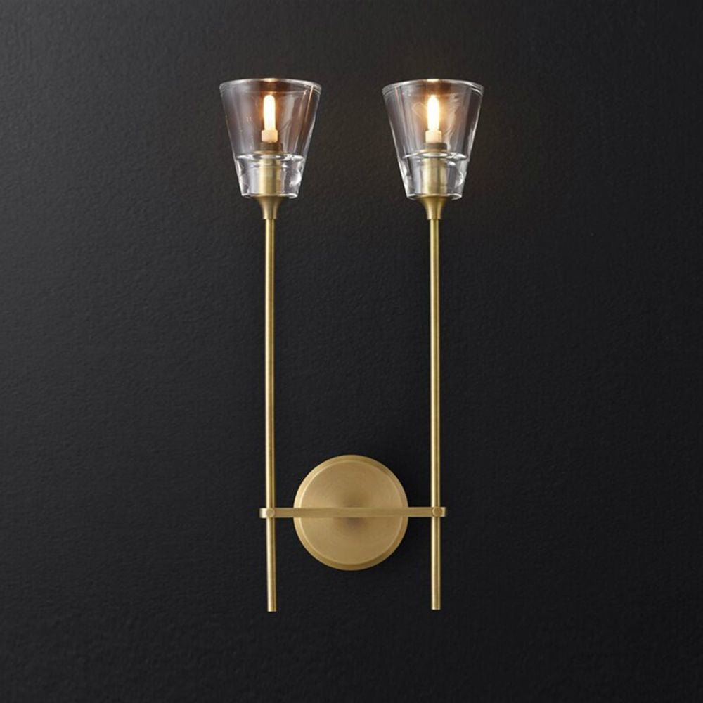 Torche Classic Glass Double Wall Sconce