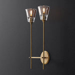 Torche Classic Glass Double Wall Sconce