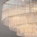 Amadeo Slender Crystal Round Chandelier 40"