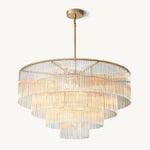 Amadeo Slender Crystal Round Chandelier 40"