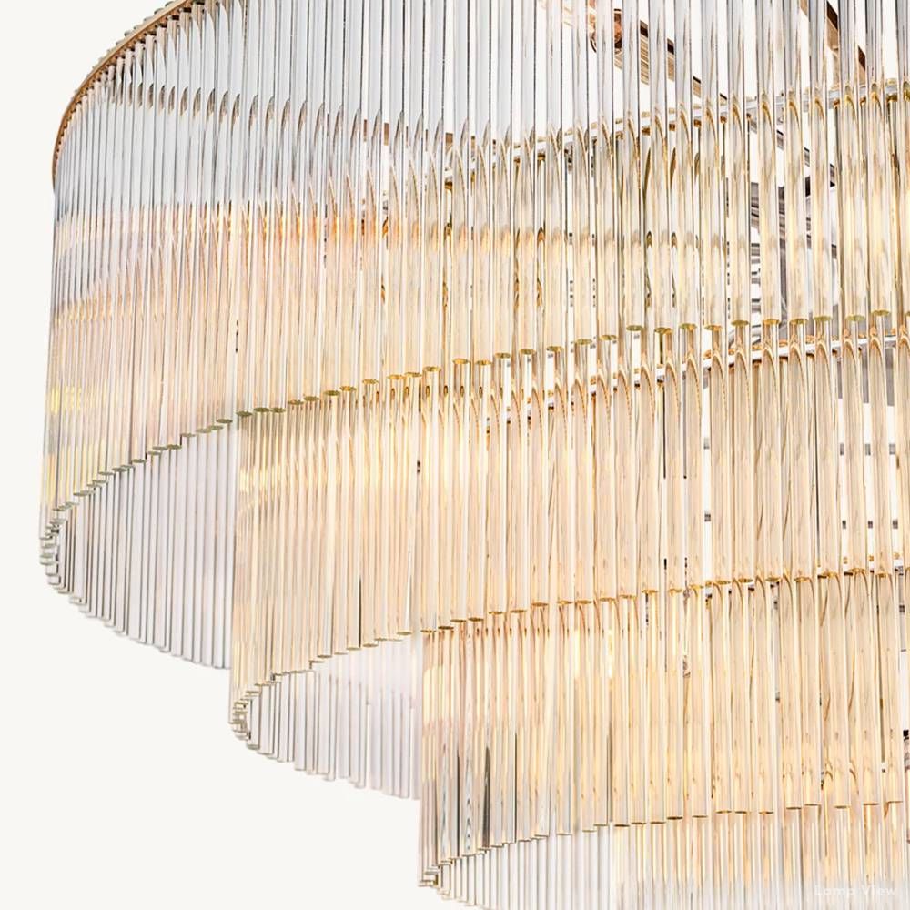 Amadeo Slender Crystal Round Chandelier 40"