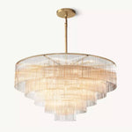 Amadeo Slender Crystal Round Chandelier 50"