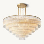 Amadeo Slender Crystal Round Chandelier 60"