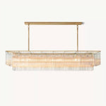 Amadeo Slender Crystal Rectangular Chandelier 72"