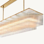 Amadeo Slender Crystal Rectangular Chandelier 72"