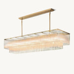 Amadeo Slender Crystal Rectangular Chandelier 72"