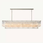 Amadeo Slender Crystal Rectangular Chandelier 72"