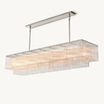 Amadeo Slender Crystal Rectangular Chandelier 72"