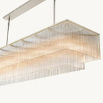 Amadeo Slender Crystal Rectangular Chandelier 72"