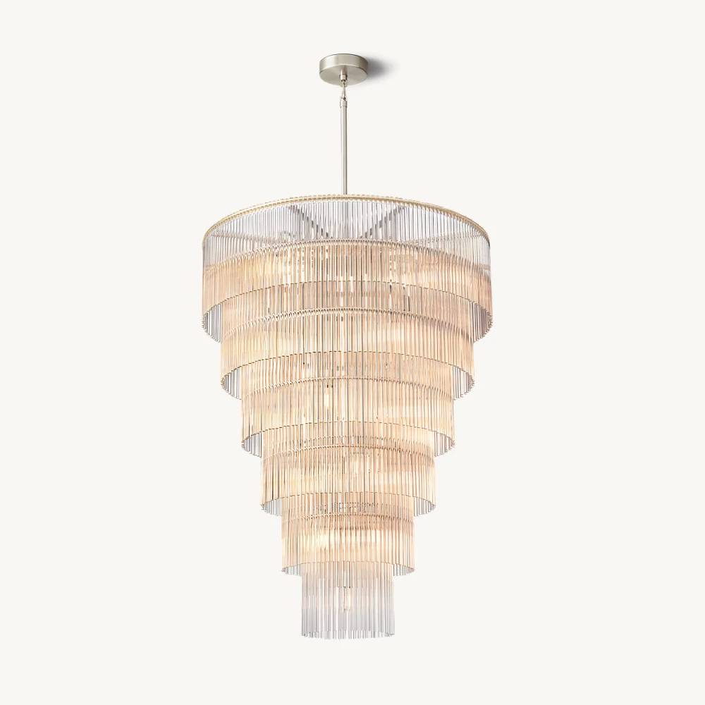 Amadeo Slender Crystal Grand Glass Chandelier 36"