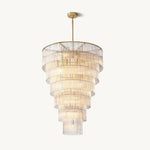 Amadeo Slender Crystal Grand Glass Chandelier 36"