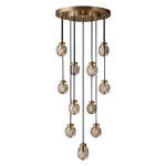 Pearl Shimmering Crystal Round Chandelier 38"
