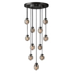 Pearl Shimmering Crystal Round Chandelier 38"