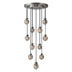 Pearl Shimmering Crystal Round Chandelier 22"