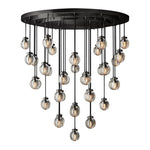 Pearl Shimmering Crystal Round Chandelier 48"