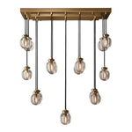 Pearl Shimmering Crystal Rectangle Chandelier 36"