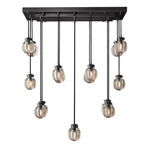 Pearl Shimmering Crystal Rectangle Chandelier 36"