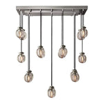 Pearl Shimmering Crystal Rectangle Chandelier 36"