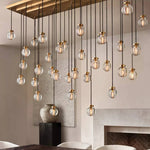 Pearl Shimmering Crystal Rectangle Chandelier 36"