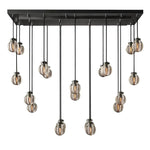 Pearl Shimmering Crystal Rectangle Chandelier 54"