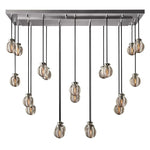 Pearl Shimmering Crystal Rectangle Chandelier 54"