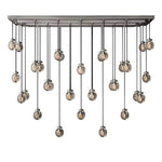Pearl Shimmer Crystal Rectangle Chandelier 72"