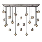 Pearl Shimmering Crystal Rectangle Chandelier 72"