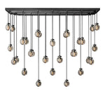 Pearl Shimmering Crystal Rectangle Chandelier 72"