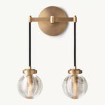 Pearl Shimmering Crystal Double Wall Sconce
