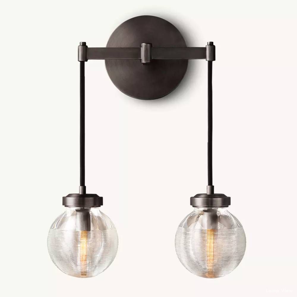 Pearl Shimmering Crystal Double Wall Sconce