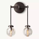 Pearl Shimmering Crystal Double Wall Sconce