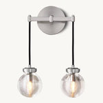 Pearl Shimmering Crystal Double Wall Sconce