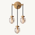 Pearl Shimmering Crystal Triple Wall Sconce