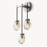 Pearl Shimmering Crystal Triple Wall Sconce